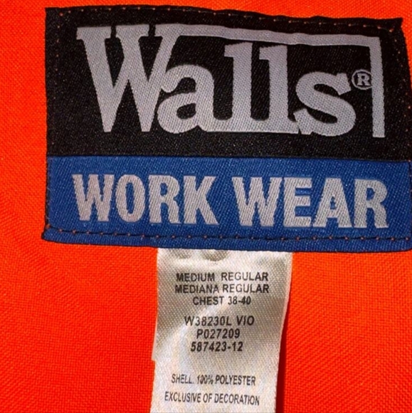 NEW W TAG 3M Walls utility safty ORANGE vest men's Size : medium - Picture 5 of 9